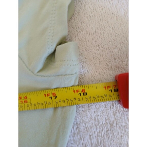 No Comment Womens Blouse V-Neck Wrap Short Sleeves Light Green Size Large - Picture 11 of 15